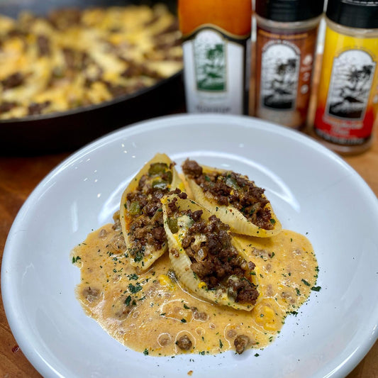 Philly cheese”steak” stuffed shells