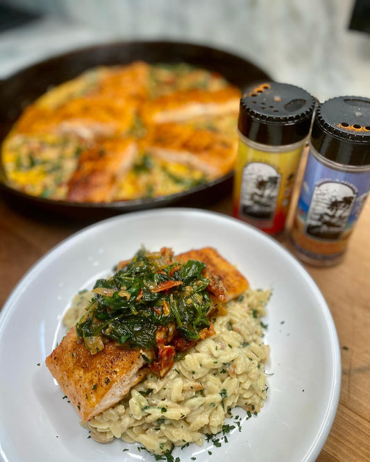 Salmon with Lemon Orzo