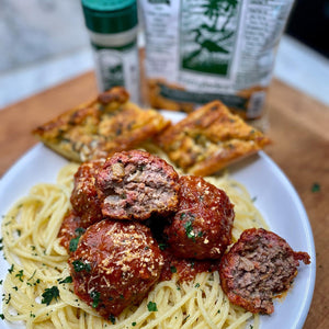 Spaghetti with Smoked Meatballs