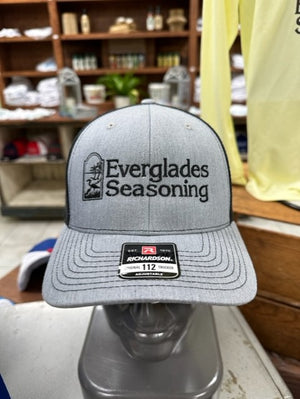 Everglades Snapback Mesh Hat Heather Grey with Black Mesh