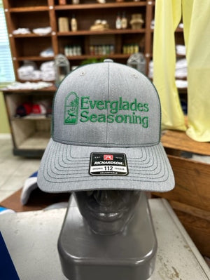 Everglades Snapback Mesh Hat Heather Grey with Dark Green
