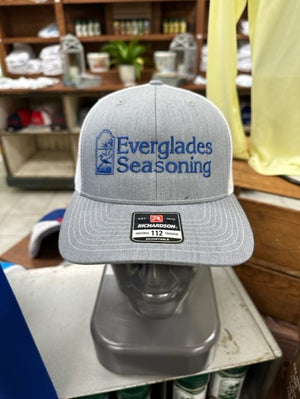 Everglades Snapback Mesh Hat Heather Grey with White