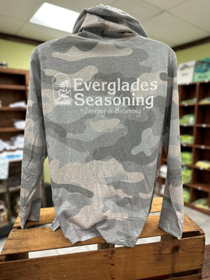 Everglades Tri-Blend Camo Fishing Shirt with Hoodie - Everglades