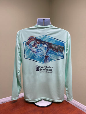 Everglades Sportswear Mint Green Painted Tarpon Fishing Shirt