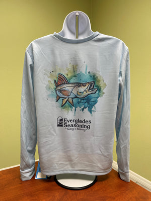 Everglades Sportswear YOUTH Mesh Blue Snook Fishing Shirt